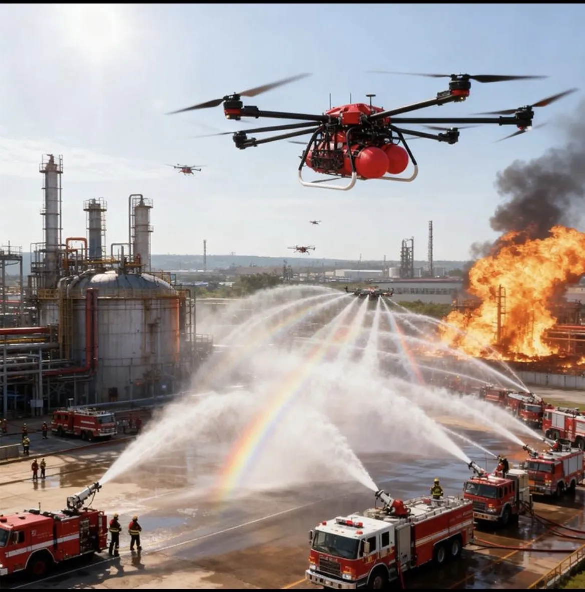 tegralux fire fighting drone and industrial response technology